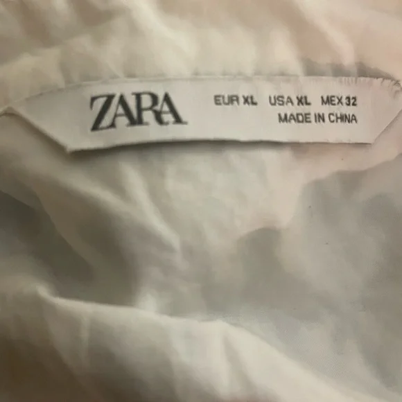 Zara White and Blue Floral Long Dress - Picture 4 of 4